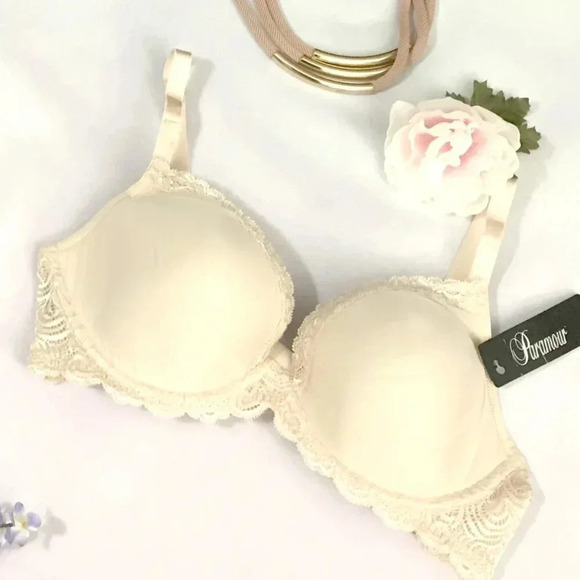 38D Paramour 135008 Vivien‎ Plunge Contour UW Bra Nude NWT - Picture 4 of 11